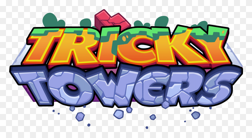 2182x1120 Логотип Tricky Towers, Граффити, Графика Hd Png Скачать