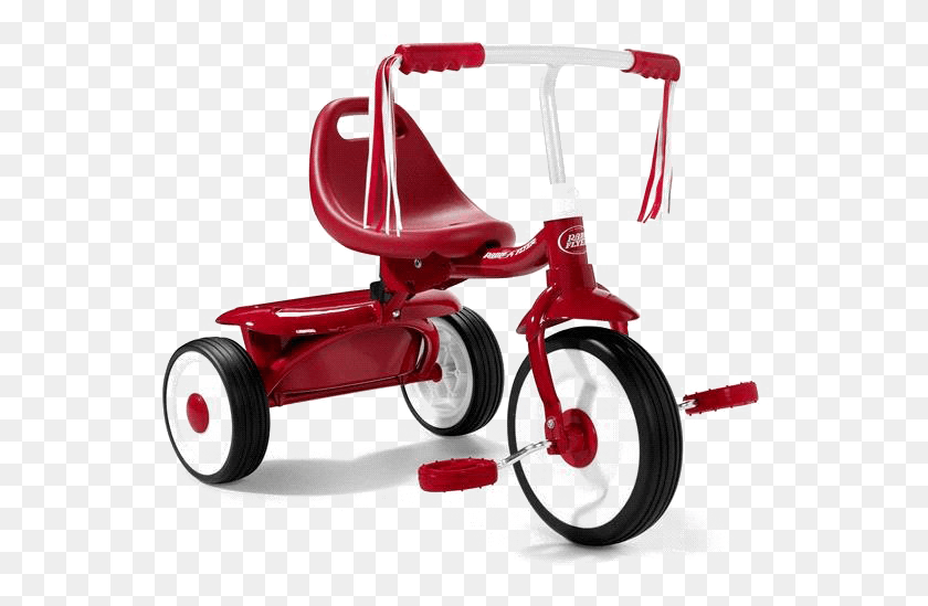 553x489 Tricycle Image Background Radio Flyer Fold 2 Go Tricycle Red, Wheel, Machine, Vehicle HD PNG Download
