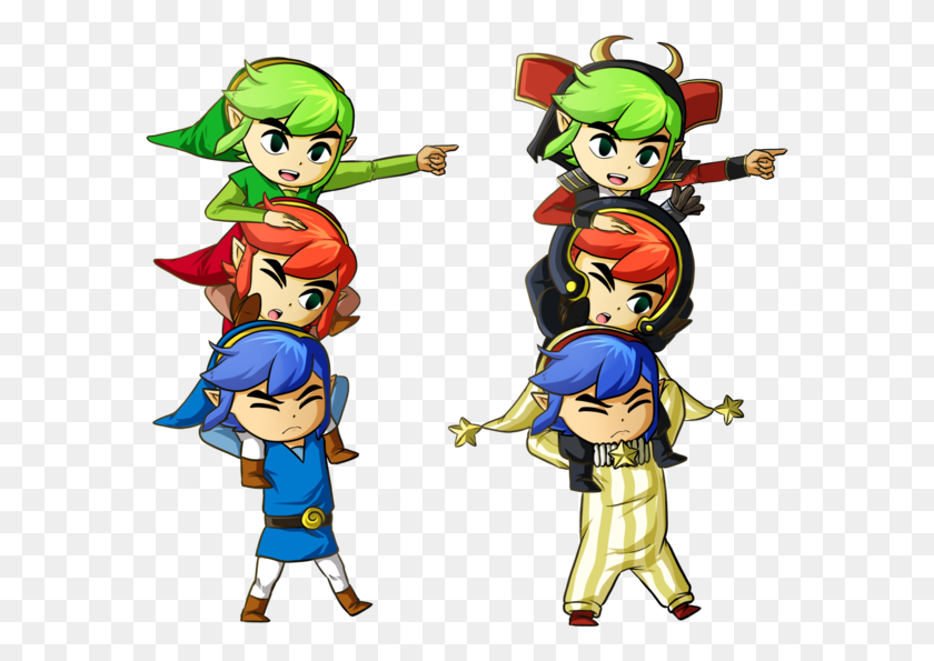 579x535 Descargar Png Triforce Heroes By Icy Snowflakes Triforce Heroes Fan Art, Comics, Libro, Persona Hd Png