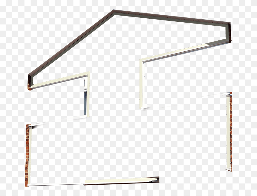 678x581 Trim Pale Gold Handrail, Triangle, Plan, Plot HD PNG Download