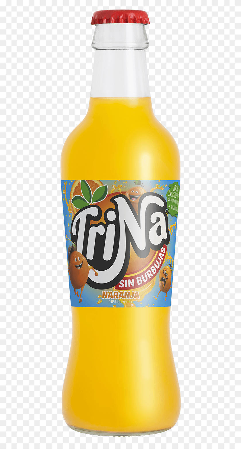 422x1501 Trina Vidrio Naranja 275 Cl Orange Soft Drink, Bottle, Beverage, Beer HD PNG Download