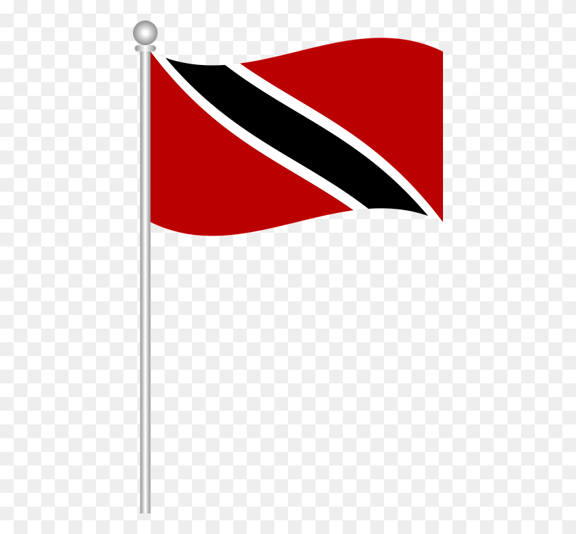 452x720 Trinidad And Tobago Flag Clipart 56th Independence Day Trinidad, Symbol, Logo, Trademark HD PNG Download