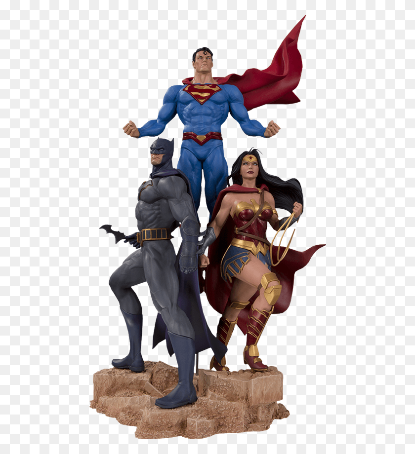 480x860 Trinity Statue By Dc Collectibles Jason Fabok Trinity Statue, Persona, Humano, Overwatch Hd Png