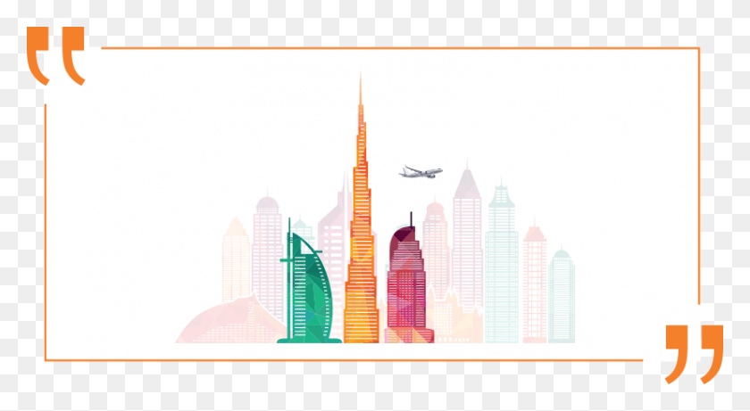 827x426 Trip To Dubai Skyscraper, High Rise, City, Urban HD PNG Download