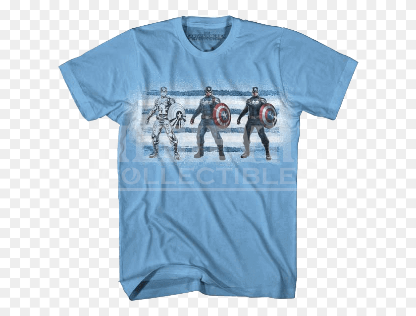608x577 Triple Captain America Winter Soldier T Shirt Vintage Dumbo T Shirt, Clothing, Apparel, Person HD PNG Download