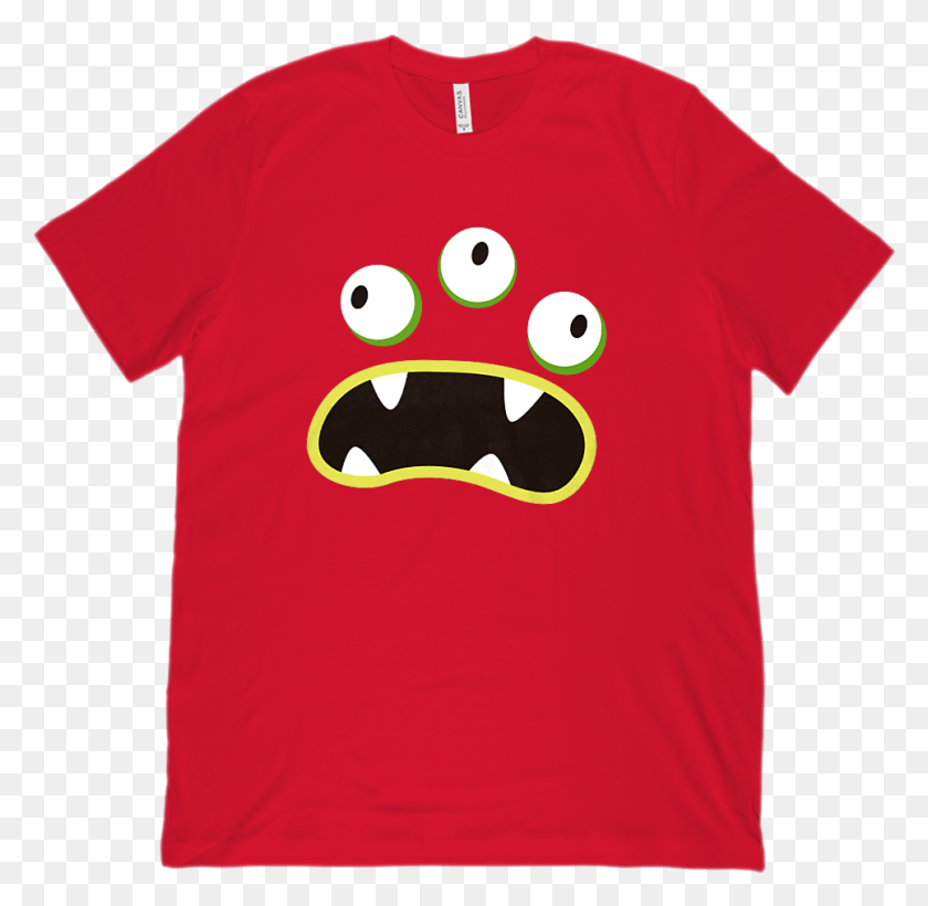 966x942 Triple Eyed Monster Teeth Black Richie Rich Cartoon, Clothing, Apparel, T-Shirt Descargar Hd Png
