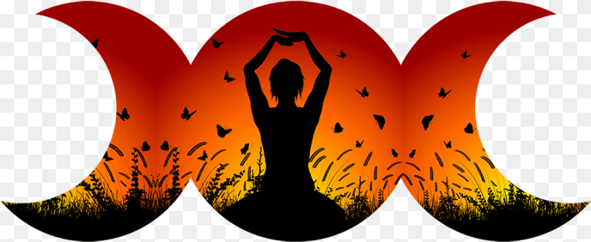 Triple Goddess Symbol And Hand Language, Adult, Person, Woman, Female Clipart PNG