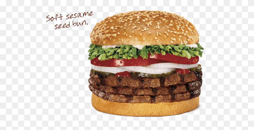 537x371 Triple Whopper Triple Whopper Burger King, Burger, Food HD PNG Download
