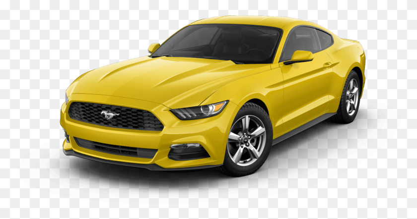 1482x726 Тройное Желтое Трикотажное Пальто 2017 Mustang V6 Yellow, Спортивный Автомобиль, Автомобиль, Автомобиль Hd Png Скачать