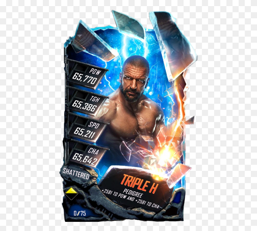 456x697 Tripleh S5 24 Shattered2 Wwe Supercard Shattered Tier, Poster, Advertisement, Flyer HD PNG Download