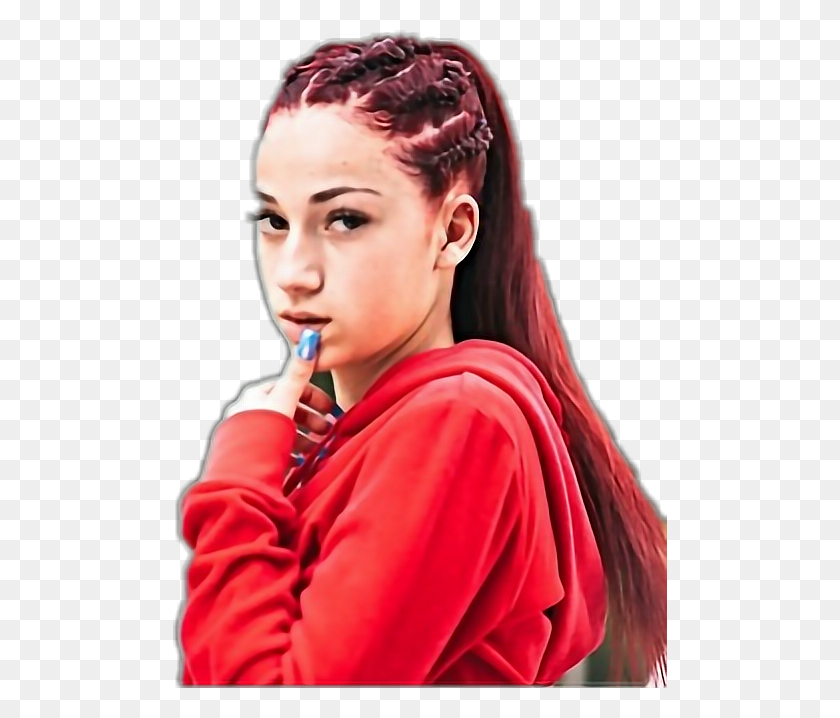 494x658 Trippie Redd Bhad Bhabie Bhad Bhabie Red Hair, Face, Person, Human HD PNG Download