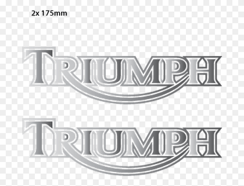 698x583 Descargar Png Triumph Logo Chrome Calcomanías Triumph 15 Barco Triumph Motocicleta, Texto, Símbolo, Marca Registrada Hd Png