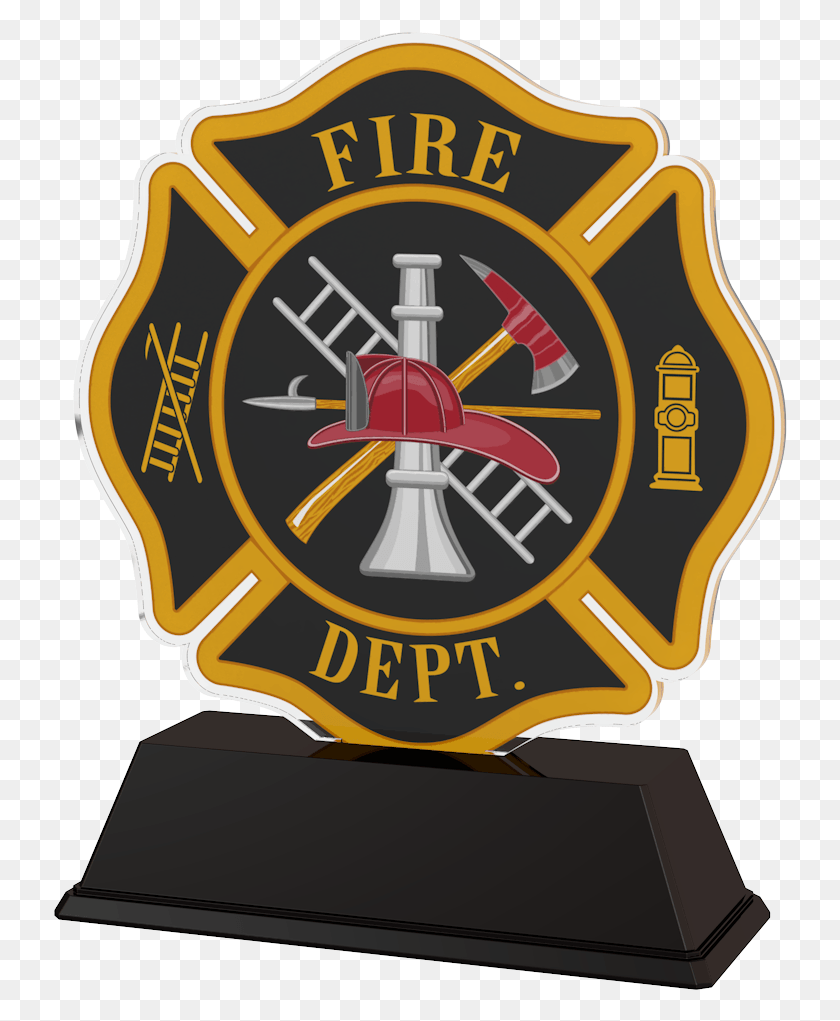 735x961 Trofeos De Acrlico Fire Department Images Clip Art, Logo, Symbol, Trademark HD PNG Download