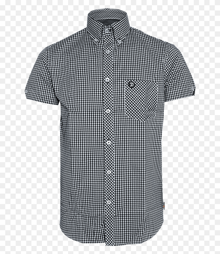 654x911 Trojan Logo Button Down Shirt Short Black Order Active Shirt, Clothing, Apparel, Sleeve HD PNG Download
