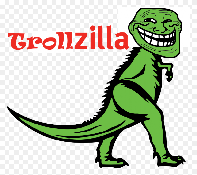 800x703 Troll Clip Art Mozilla Troll, Dinosaur, Reptile, Animal HD PNG Download