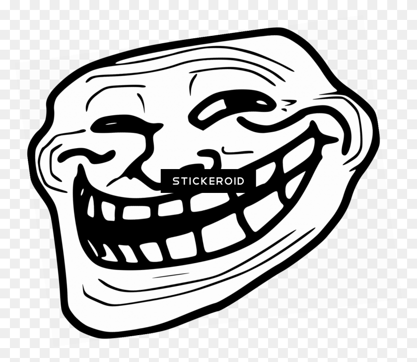 1463x1254 Troll Face Dabbing Ugly Troll Face, Stencil, Text, Doodle HD PNG Download