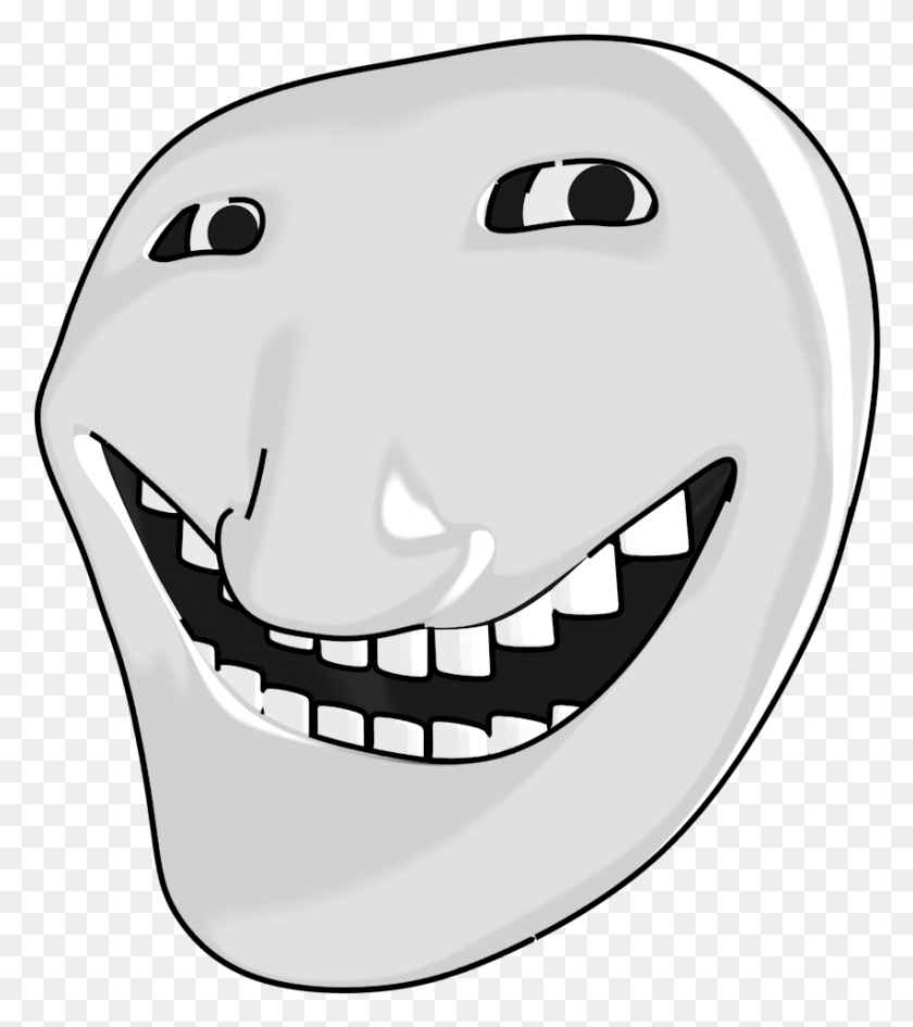 854x969 Troll Face Freestyle, Teeth, Mouth, Lip HD PNG Download