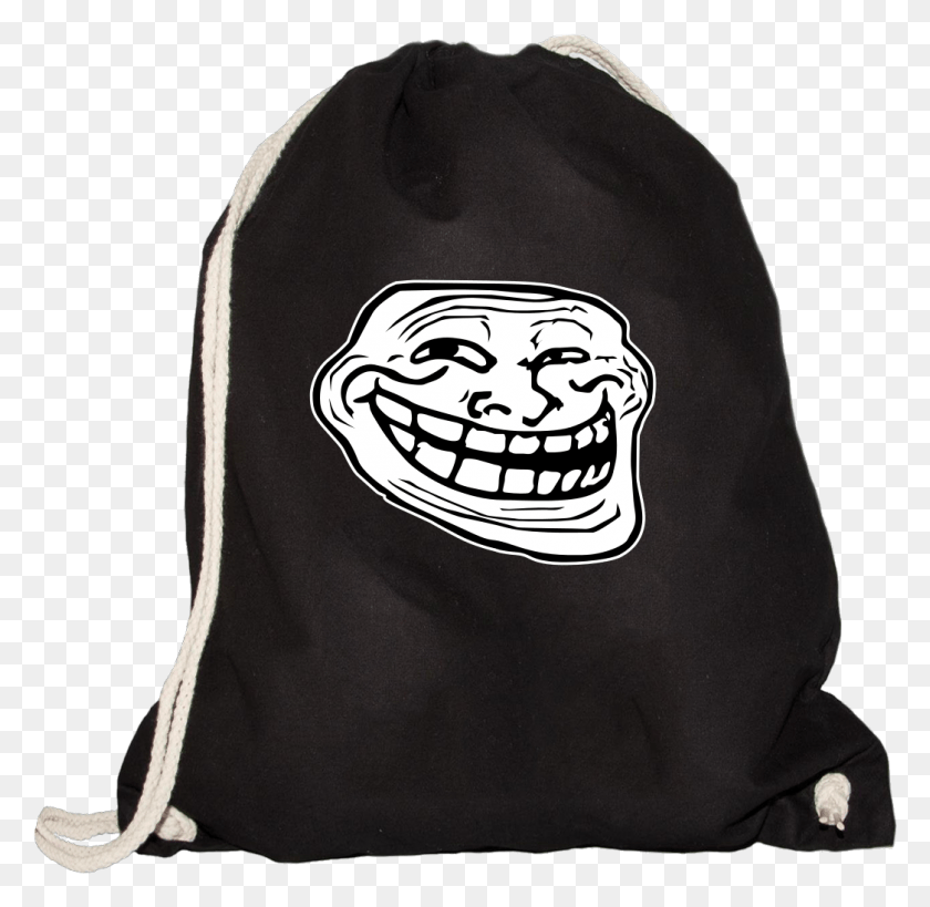 1045x1017 Trollface Transparent, Bag, Clothing, Apparel HD PNG Download