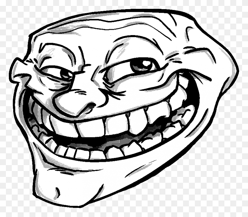 797x691 Trollface Transparent Troll Face, Doodle HD PNG Download