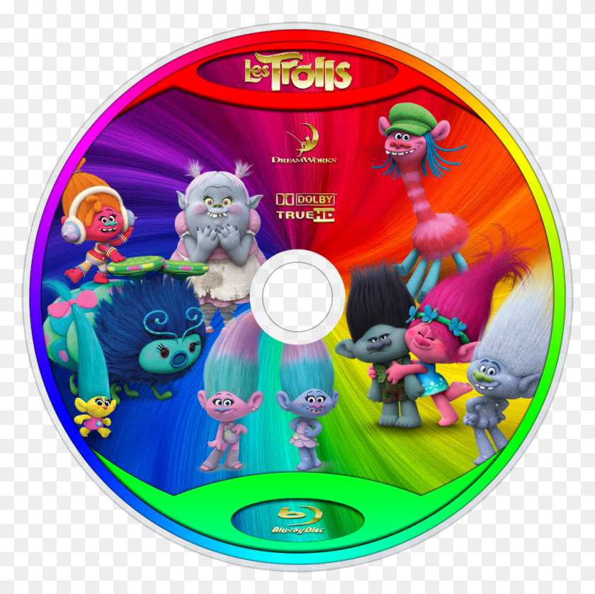 1000x1000 Descargar Png Trolls Bluray Disc Image Cd, Disk, Dvd Hd Png