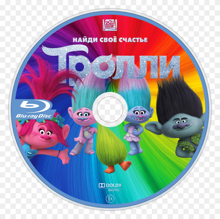 1000x1000 Trolls Bluray Disc Image Cd, Disk, Dvd HD PNG Download