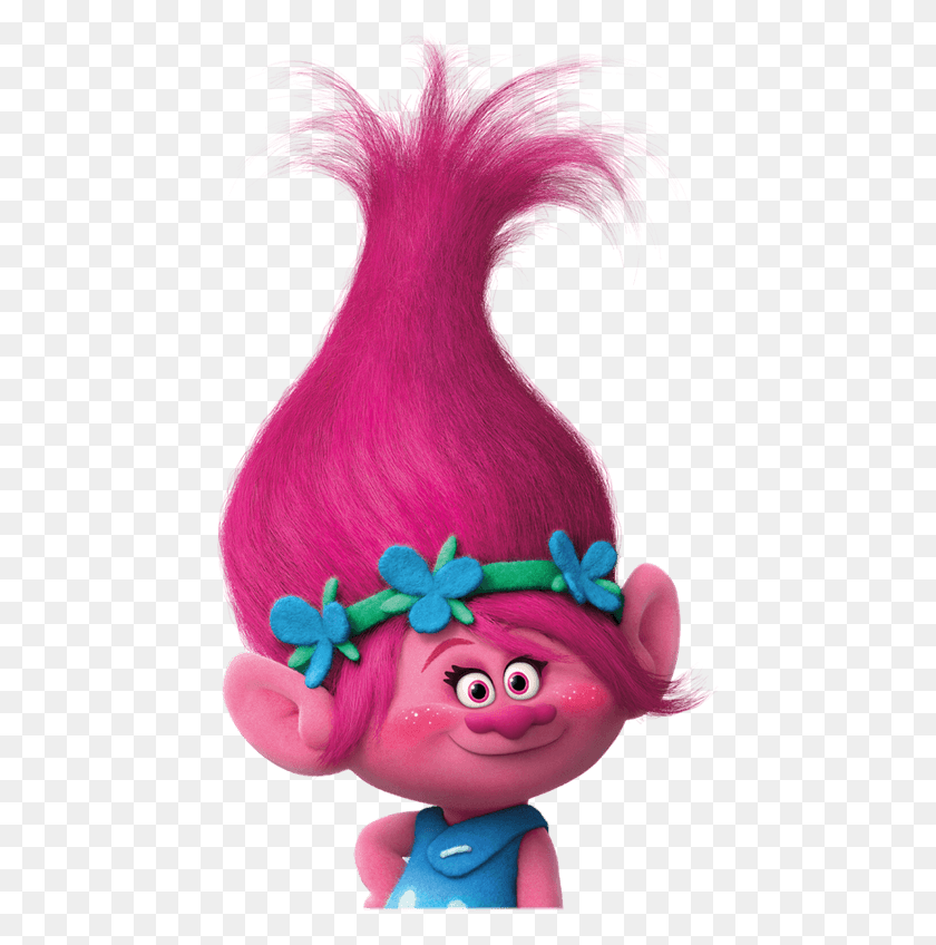 450x788 Trolls Movie Pink Hair Troll Movie, Clothing, Apparel, Figurine HD PNG Download