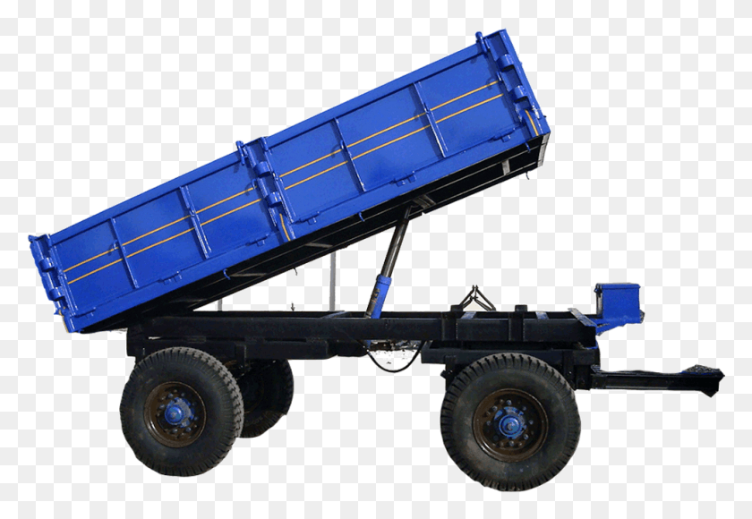 983x656 Trolly Withlift Tractor Trolley Images, Tire, Machine, Wheel HD PNG Download