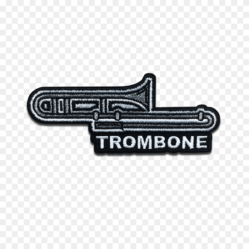1200x1200 Trombone Instrument Patch Patch Trombone, Word, Label, Text HD PNG Download
