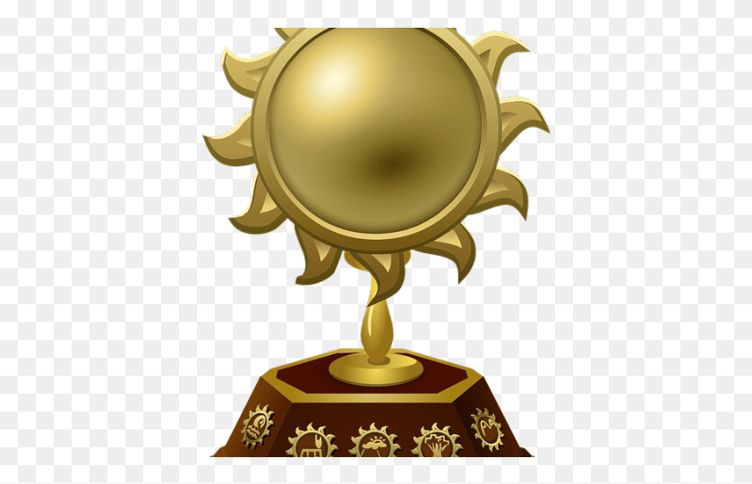 393x481 Trophy Transparent Images Fairy Tail Spriggan 12 Emblem, Lamp, Gold, Gold Medal HD PNG Download