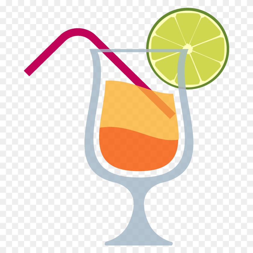Tropical Drink Emoji Clipart, Glass, Alcohol, Beverage, Cocktail Sticker PNG