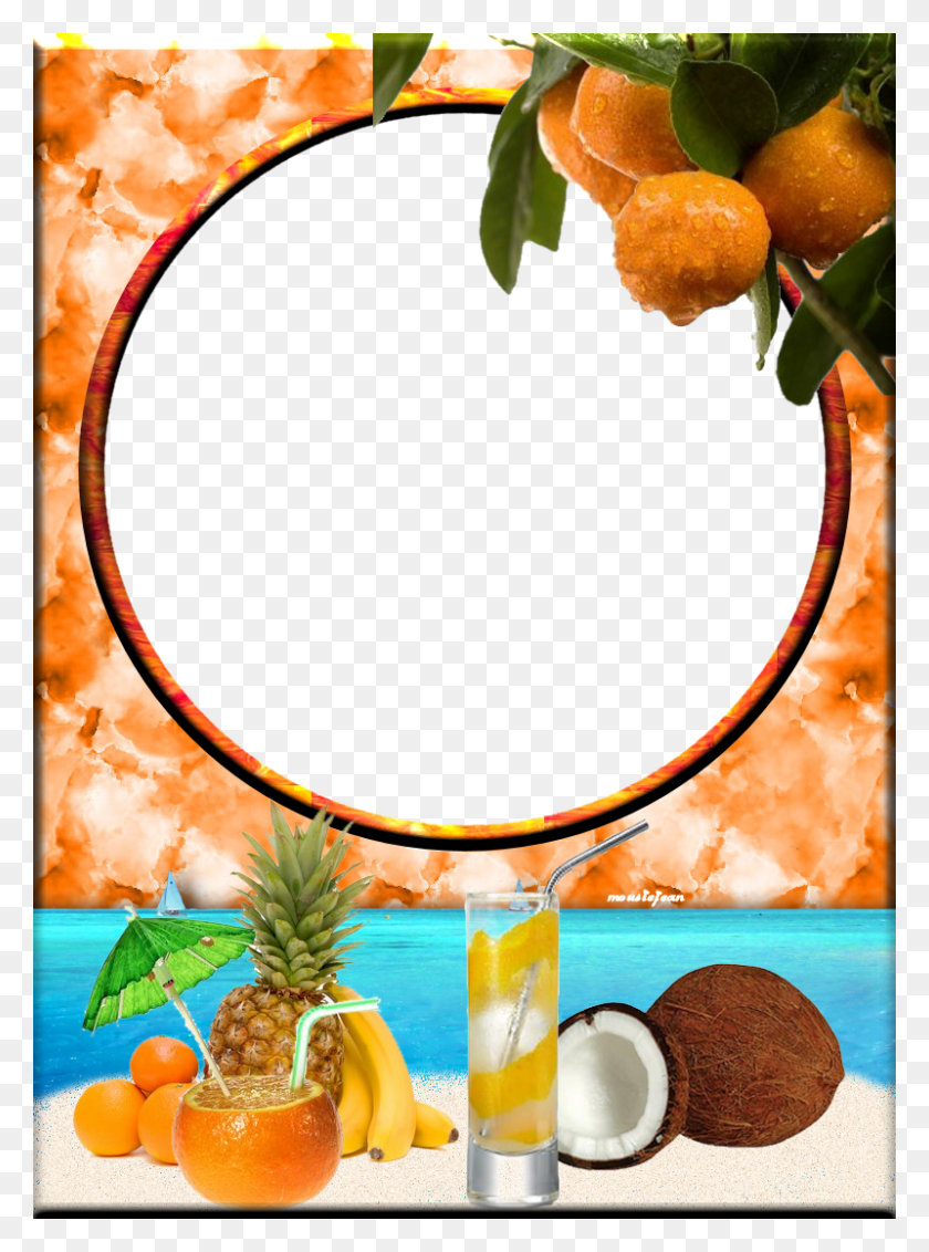 800x1100 Tropical Drink Frame Photo Tropicaldrink, Plant, Fruit, Food HD PNG Download
