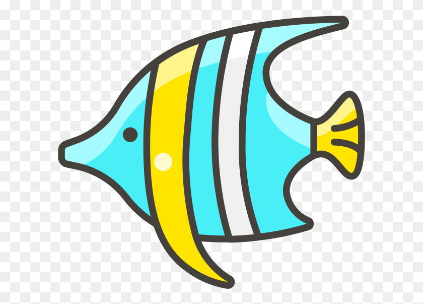 611x543 Tropical Fish Emoji Icon Cute Simple Fish Cartoon, Animal, Sea Life, Text HD PNG Download