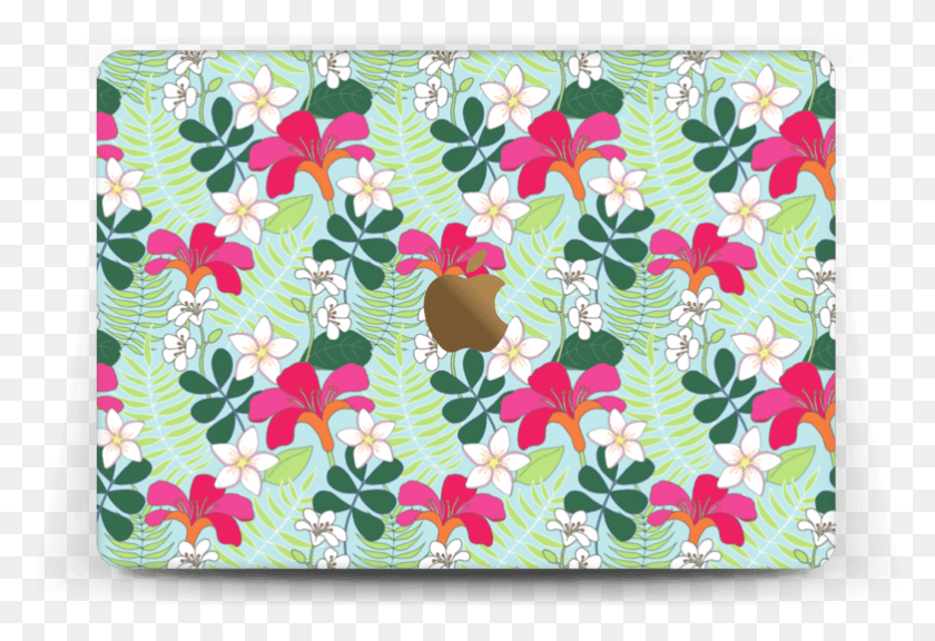 782x518 Tropical Flowers Skin Macbook 12 Coin Purse, Rug, Floral Design, Pattern HD PNG Download