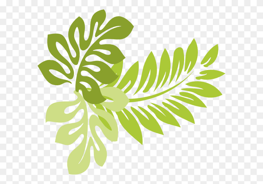 600x529 Tropical Leaves Clip Art 629701 Tropical Leaves Clip Art, Graphics, Green HD PNG Download