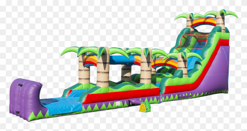 889x441 Tropical Paradise Inflatable Water Slide Rentals Inflatable, Toy, Indoor Play Area HD PNG Download