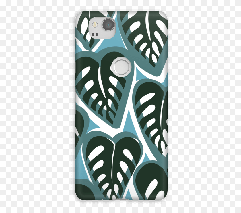 345x681 Tropical Plants Dusty Turquoise Mobile Phone Case, Graphics, Text HD PNG Download