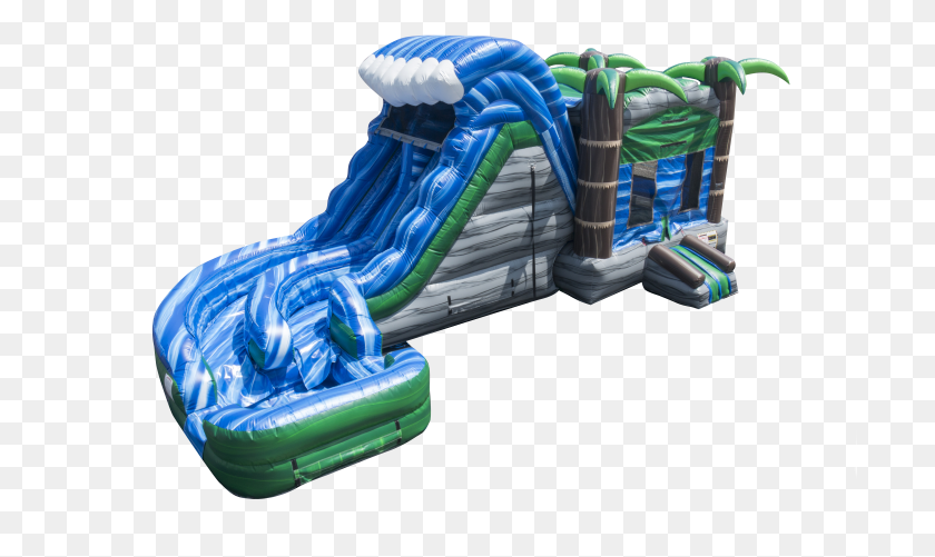 701x441 Tropical Rapids Combo 2 Lane Inflatable, Slide, Toy, Outdoor Play Area HD PNG Download