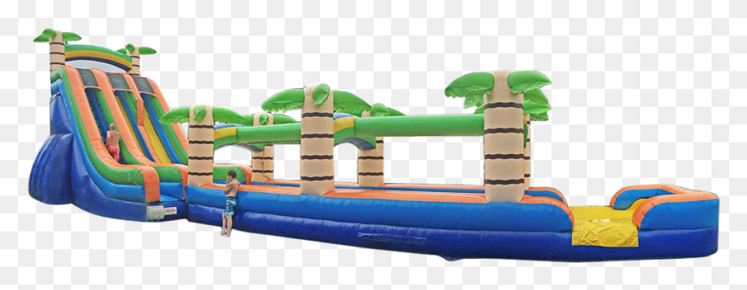 925x316 Tropical Waterslide Inflatable HD PNG Download
