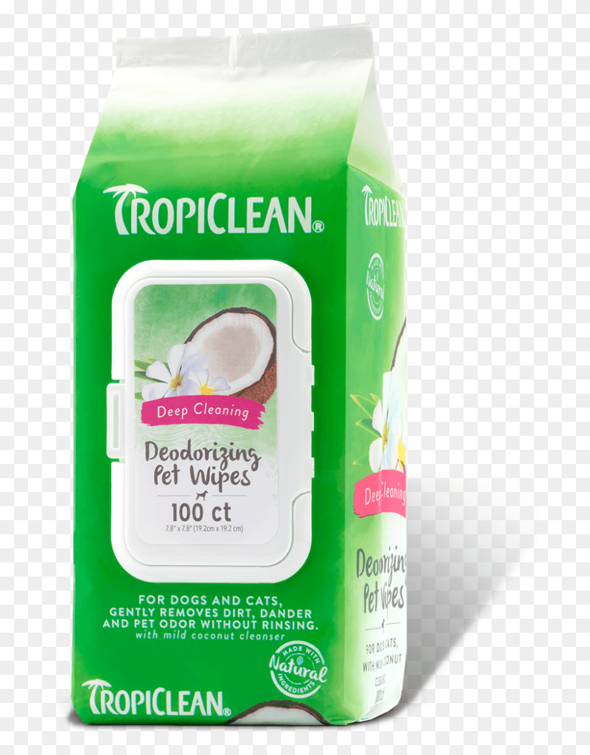 703x1014 Tropiclean Deep Cleaning Wipes For Pets Tropiclean Wipes, Plant, Nut, Vegetable HD PNG Download
