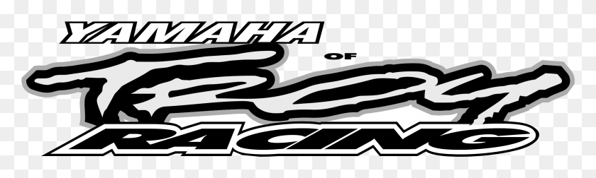2331x575 Troy Racing Logo Transparent Yamaha Racing Car Stickers, Text, Symbol HD PNG Download