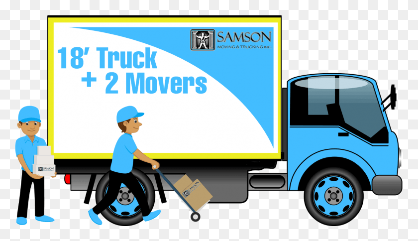 1271x692 Truck 2movers Truck Movers, Person, Human, Chair HD PNG Download