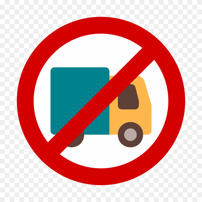 1600x1600 Truck Ban Icon, Sign, Symbol, Transportation, Van PNG