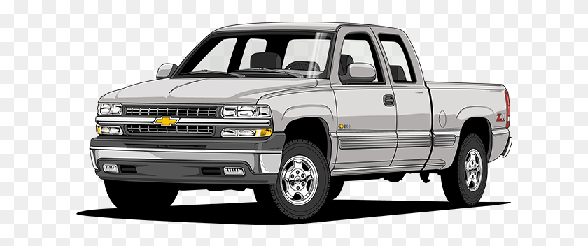 624x292 Грузовик Centenninal Mh Chevrolet Silverado 1999, Пикап, Транспортное Средство, Транспорт Hd Png Скачать