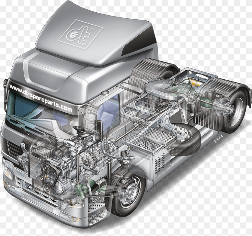 Truck Diesel Technic, Engine, Machine, Motor, Cad Diagram Sticker PNG