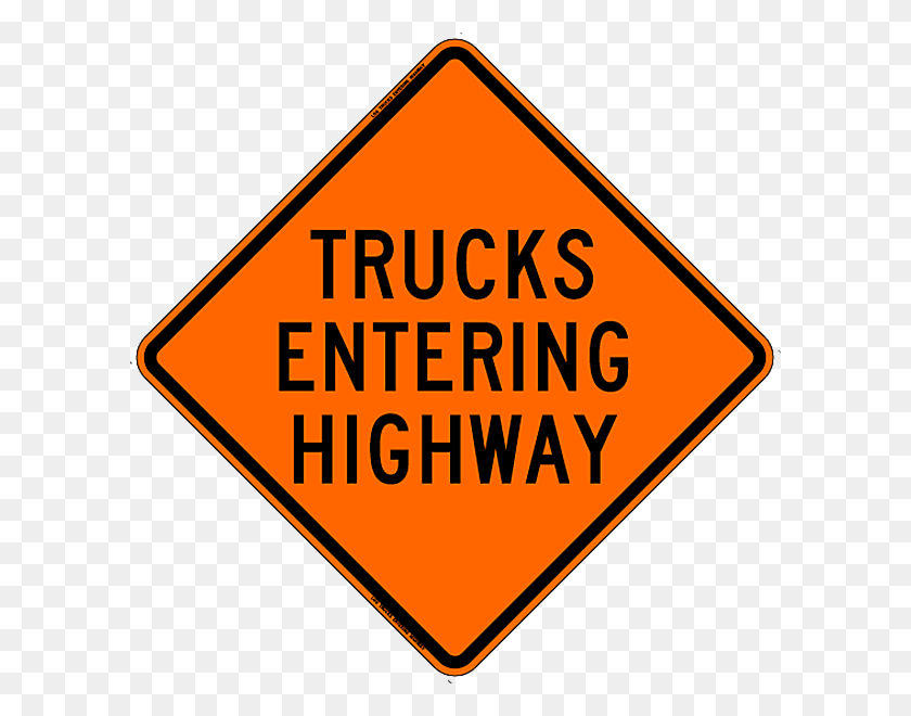 600x600 Truck Entering Highway Safety Roadside Roll Up Sign Profile Is Temporarily Unavailable, Road Sign, Symbol, Triangle HD PNG Download