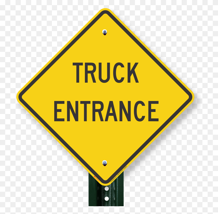 721x766 Truck Entrance Sign Warning Sign In School, Road Sign, Symbol HD PNG Download