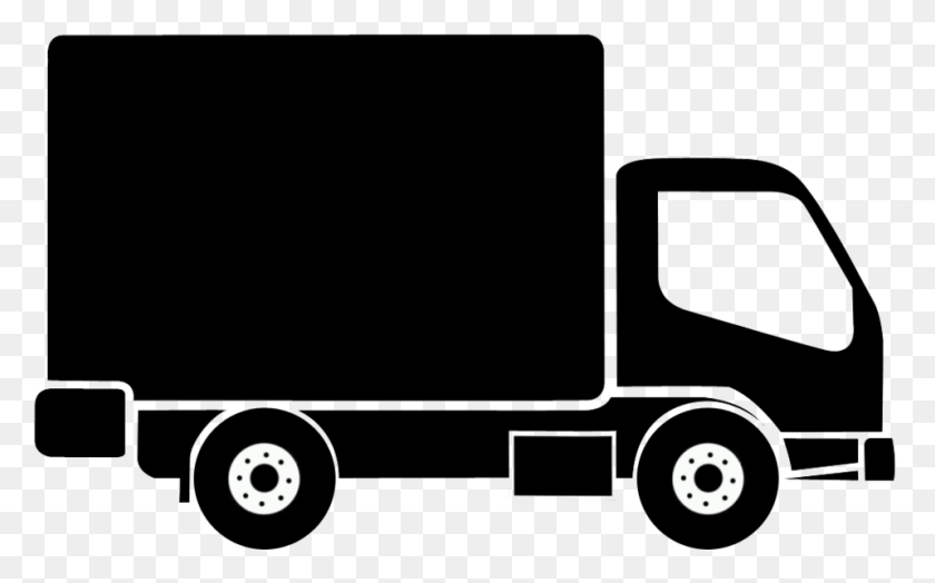 958x570 Truck Silhouette Cargo Truck Silhouette, Text, Team Sport, Sport HD PNG Download