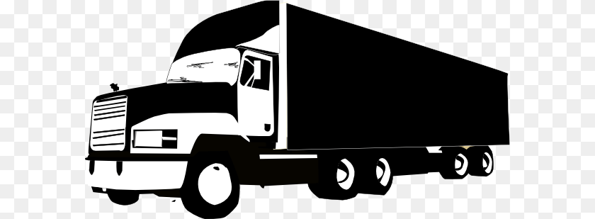 600x309 Truck Silhouette Clip Art, Moving Van, Trailer Truck, Transportation, Van Transparent PNG