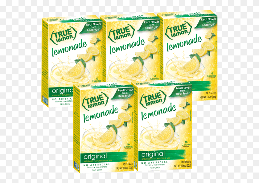 575x534 True Lemon Original Lemonade 5 Pack Hydration Kit Citrus, Beverage, Drink HD PNG Download
