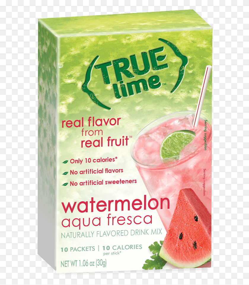 600x901 True Lime Watermelon Aqua Fresca 10 Pkts Juicebox, Lemonade, Beverage, Drink HD PNG Download